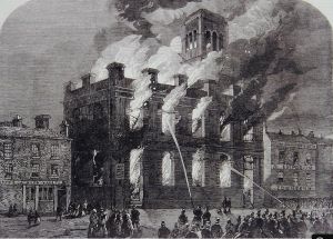 the burning of the surrey theatre 1865
